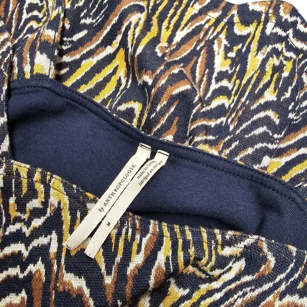 Anthropologie Womens Jamie Zebra Peplum Tank Size Medium - Picture 3 of 8